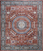 Muna Sherapi Gen Z Hand Knotted Wool Rug Red