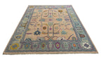 Agra Traditional Oushak Hand Knotted Wool Rug Beige