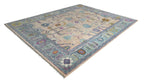 Agra Traditional Oushak Hand Knotted Wool Rug Beige