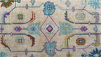 Agra Traditional Oushak Hand Knotted Wool Rug Beige