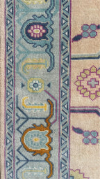 Agra Traditional Oushak Hand Knotted Wool Rug Beige