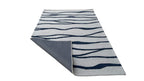 Allover Wave Pattern Wool Rug Grey