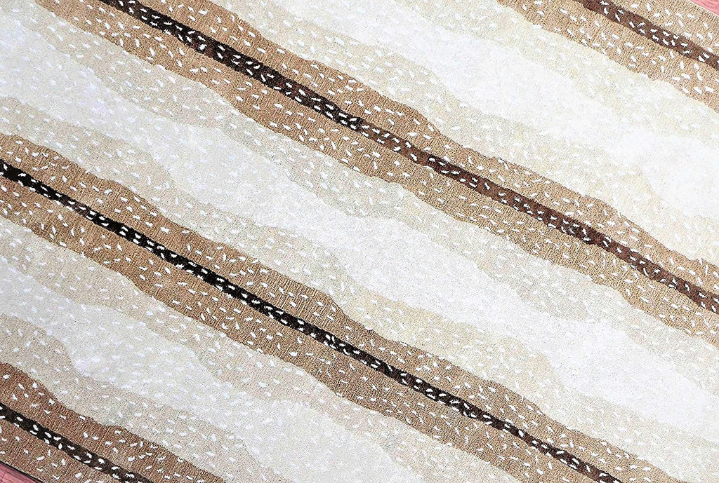 Antelope Hand Tufted Wool Area Rug Beige