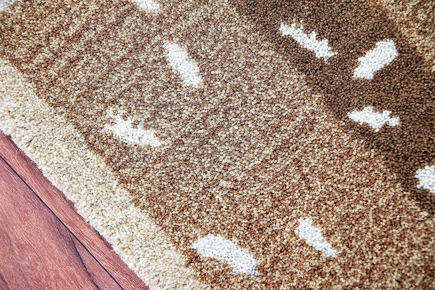 Antelope Hand Tufted Wool Area Rug Beige