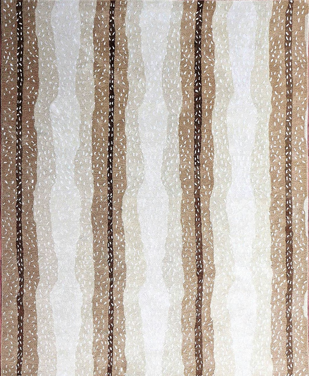 Antelope Hand Tufted Wool Area Rug Beige