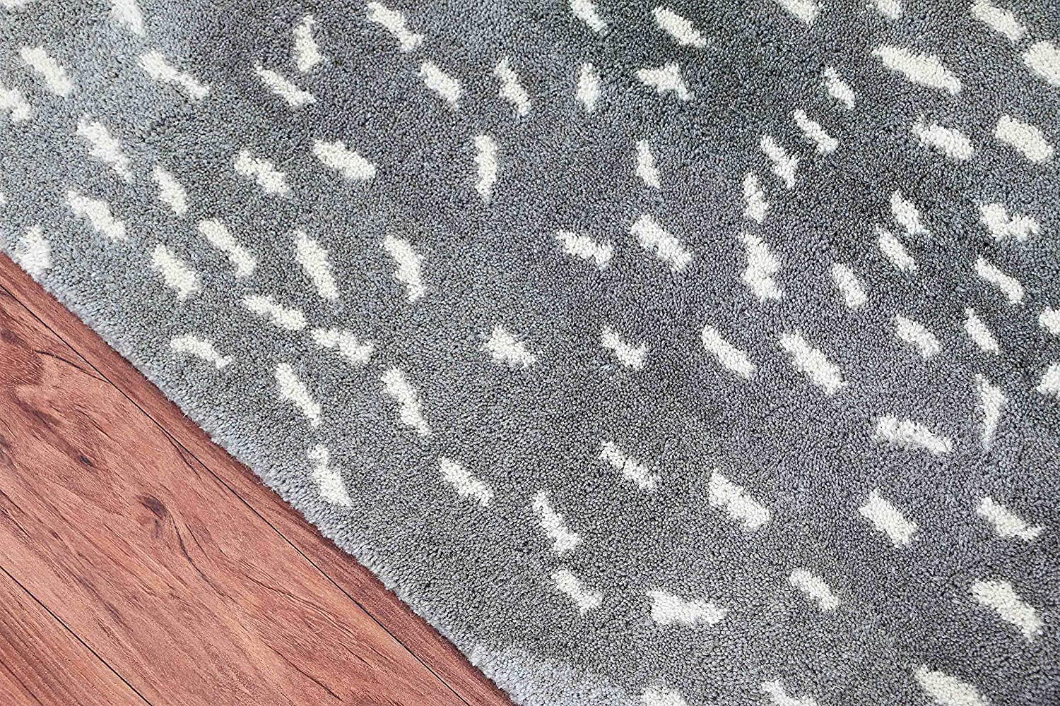 Antelope Hand Tufted Wool Area Rug Grey