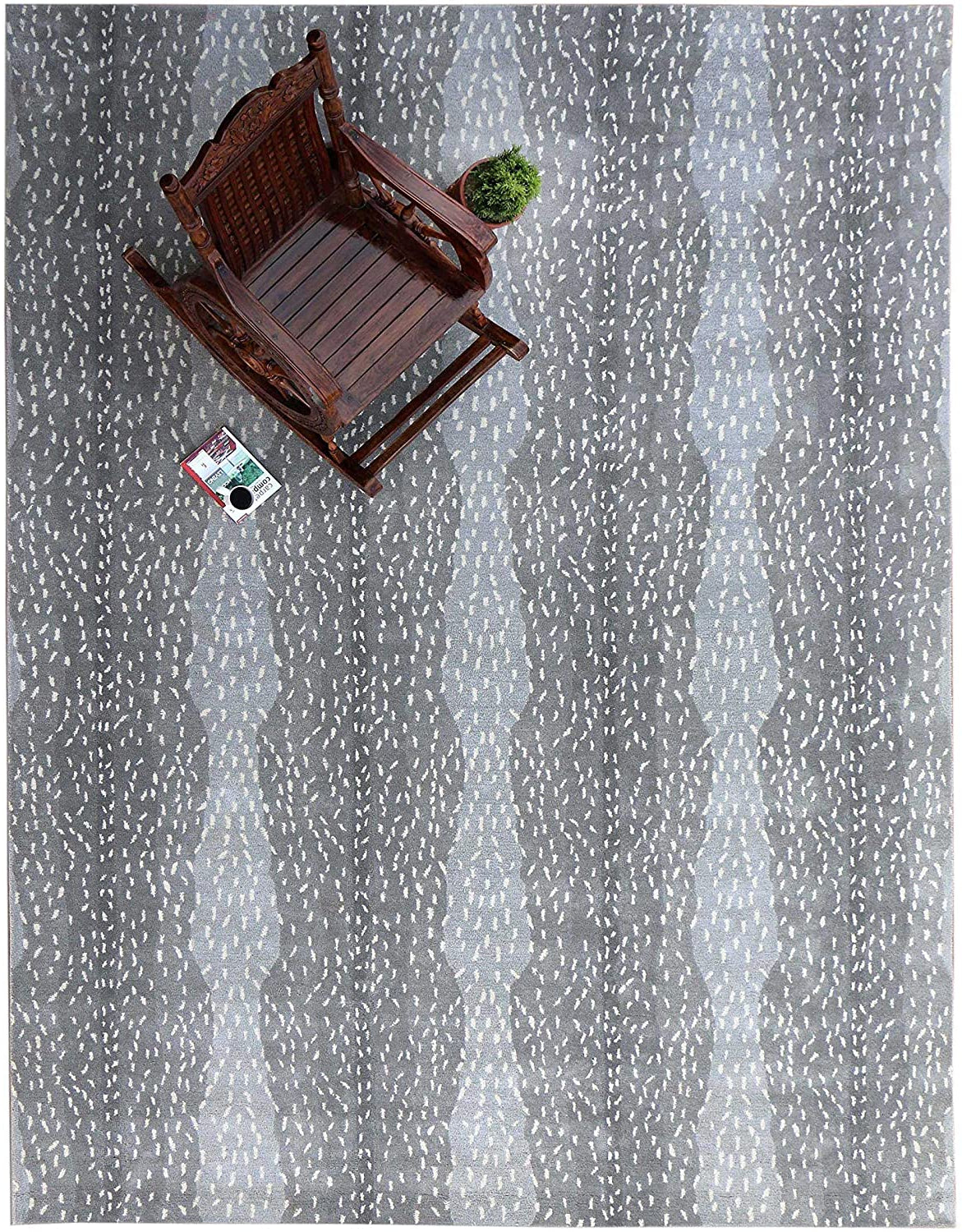Antelope Hand Tufted Wool Area Rug Grey