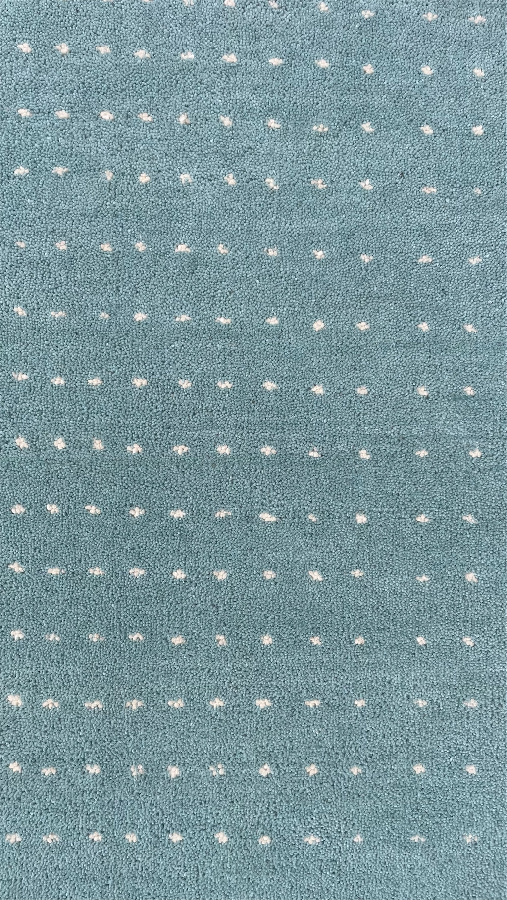 Aqua Graduated Polka Dot Hand Tufted Wool Rug