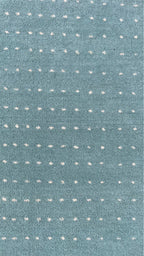 Aqua Graduated Polka Dot Hand Tufted Wool Rug