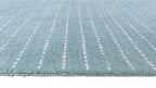Aqua Graduated Polka Dot Hand Tufted Wool Rug