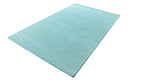 Aqua Graduated Polka Dot Hand Tufted Wool Rug