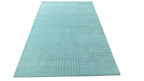 Aqua Graduated Polka Dot Hand Tufted Wool Rug