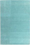 Aqua Graduated Polka Dot Hand Tufted Wool Rug