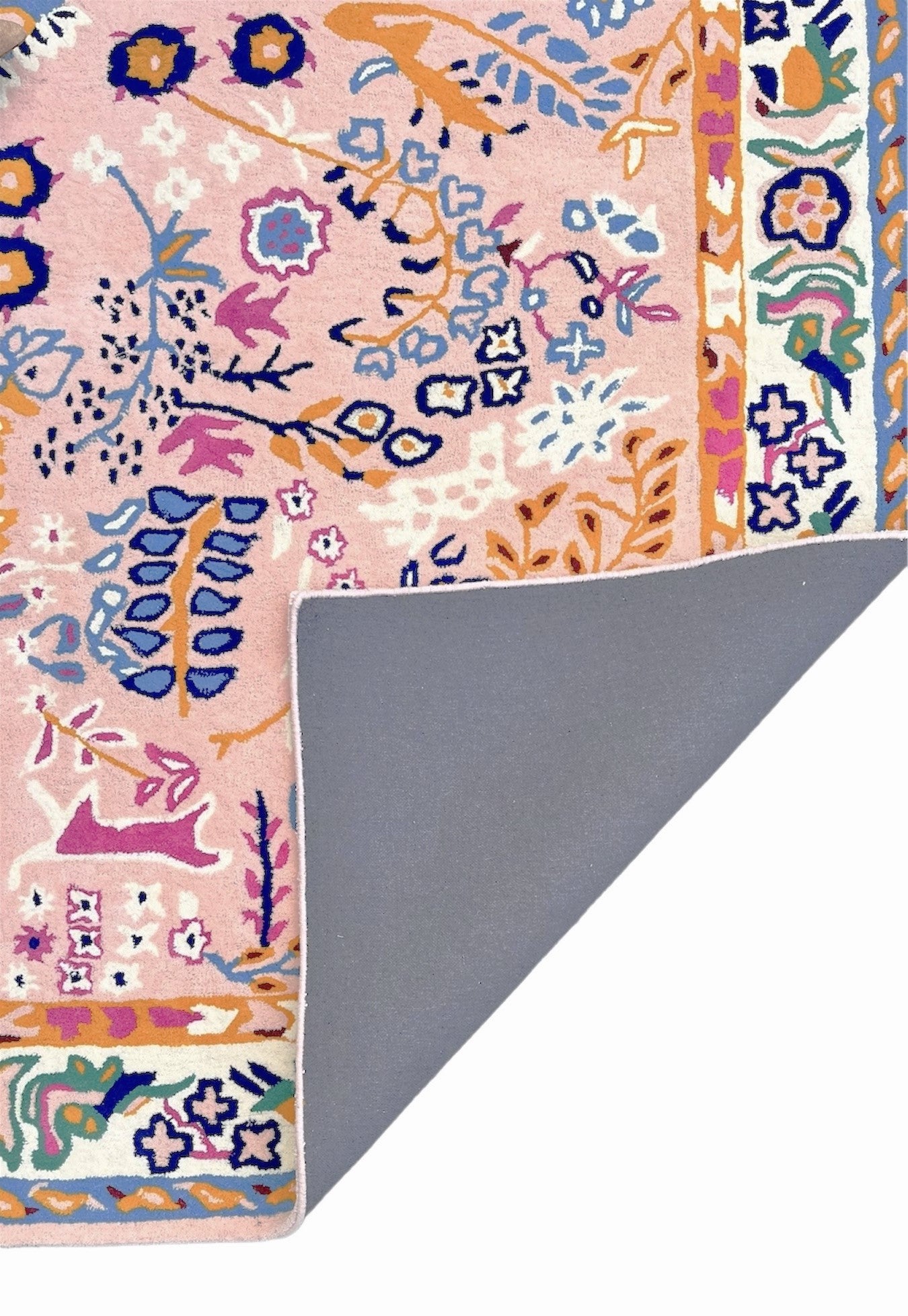 Avery Floral Hand Tufted Wool Rug Pink