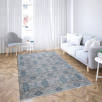 Baatha Hand Knotted Wool Rug Beige