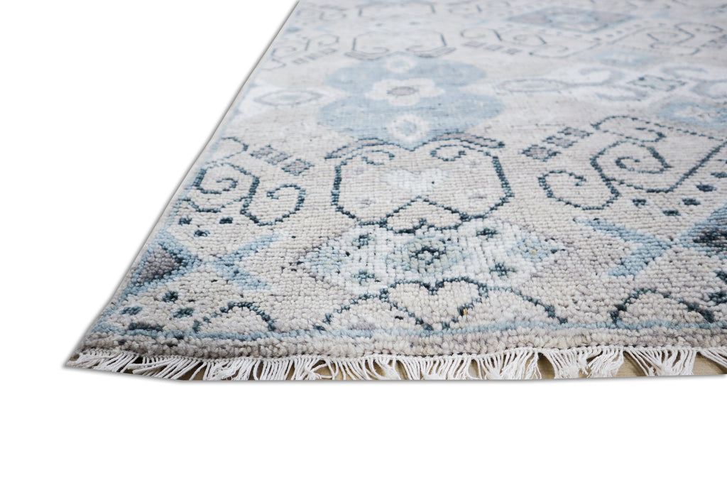 Baatha Hand Knotted Wool Rug Beige