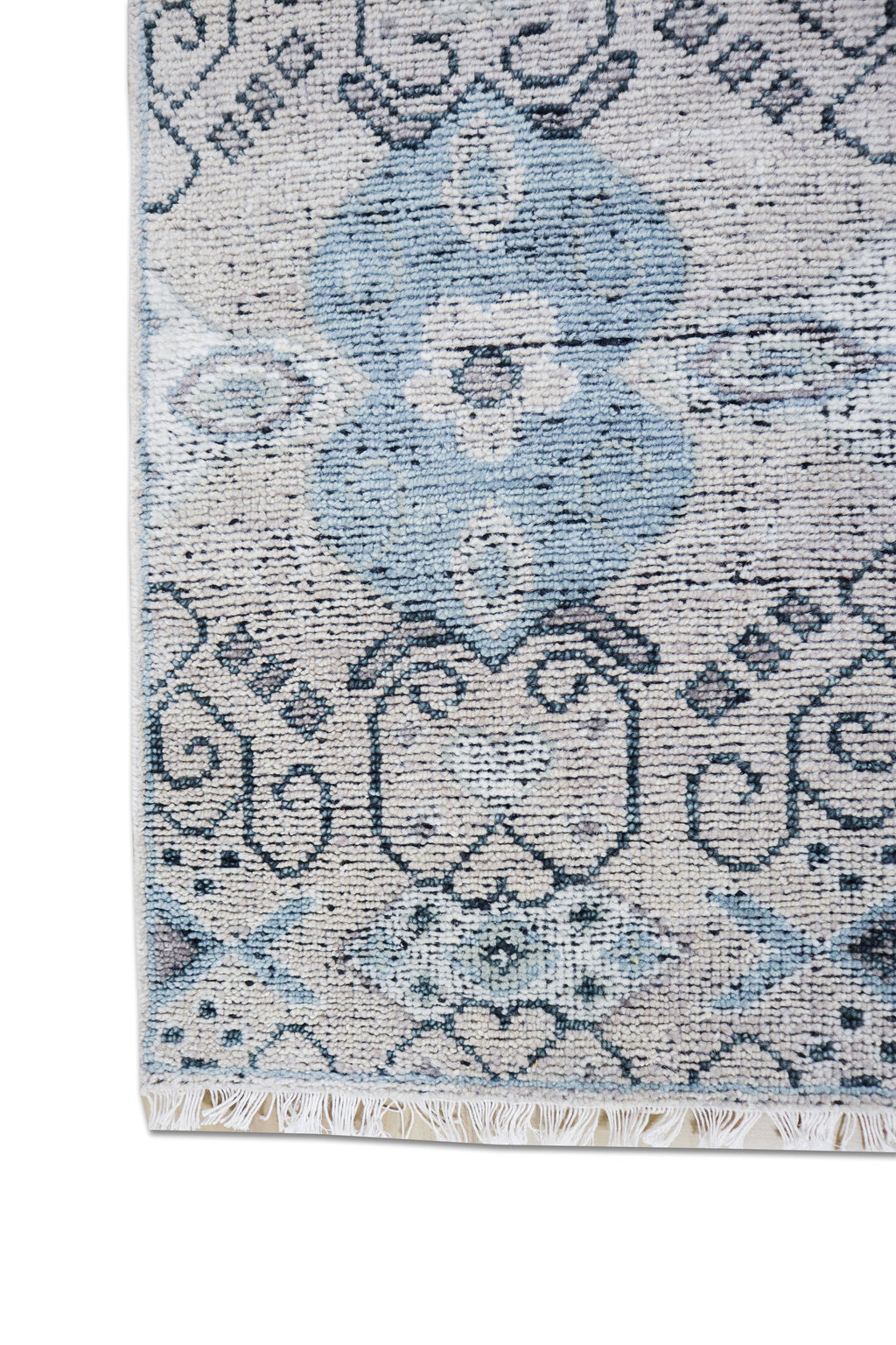 Baatha Hand Knotted Wool Rug Beige