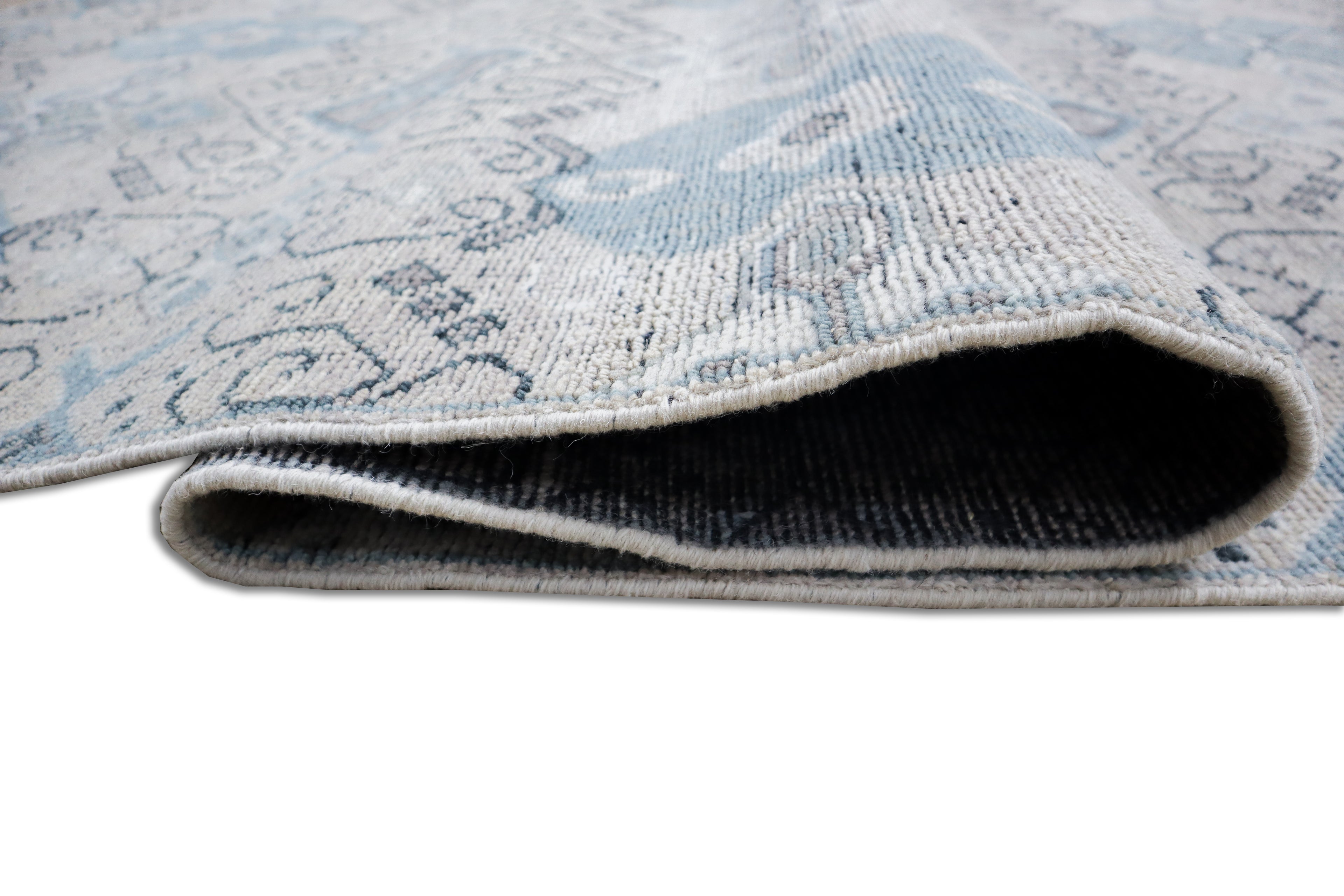 Baatha Hand Knotted Wool Rug Beige