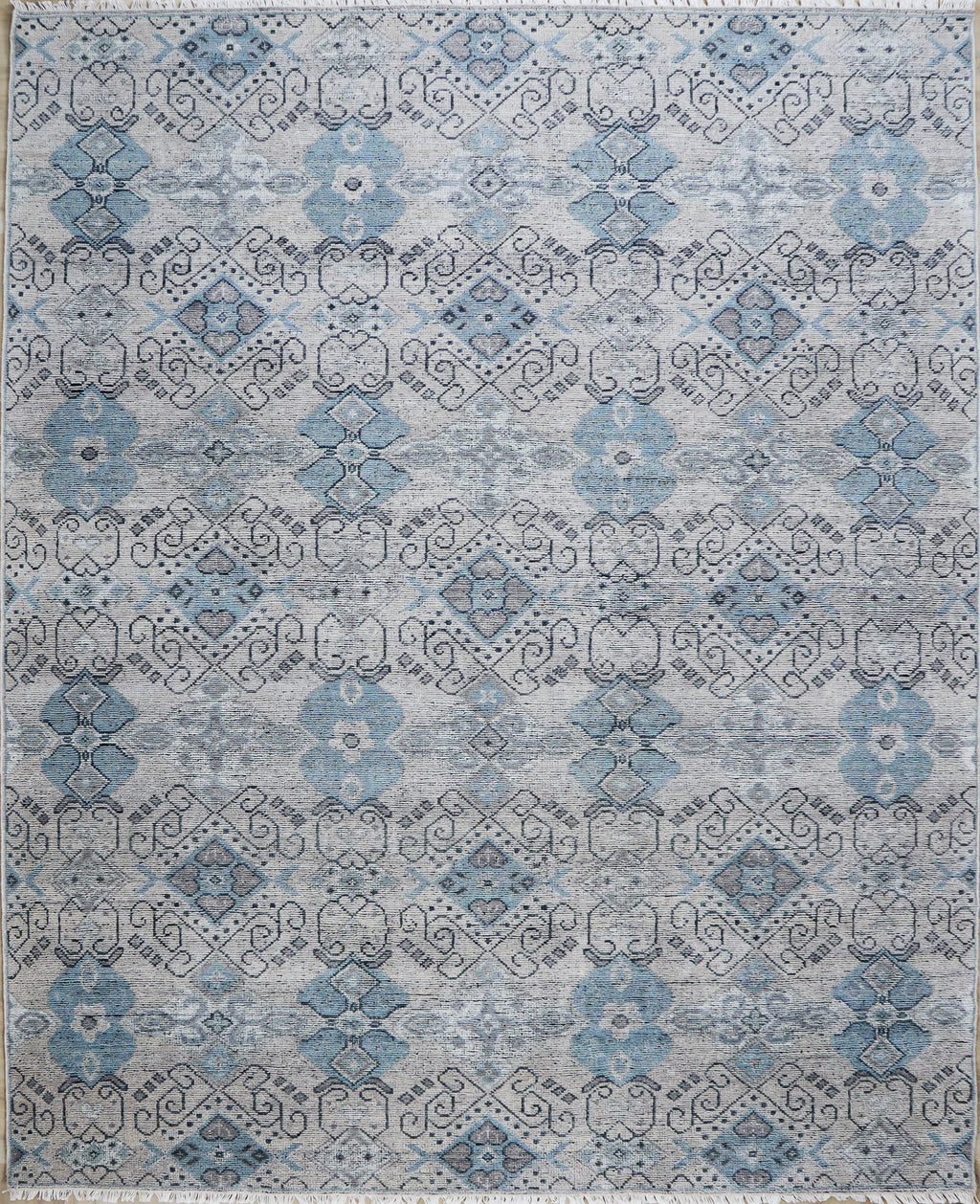 Baatha Hand Knotted Wool Rug Beige