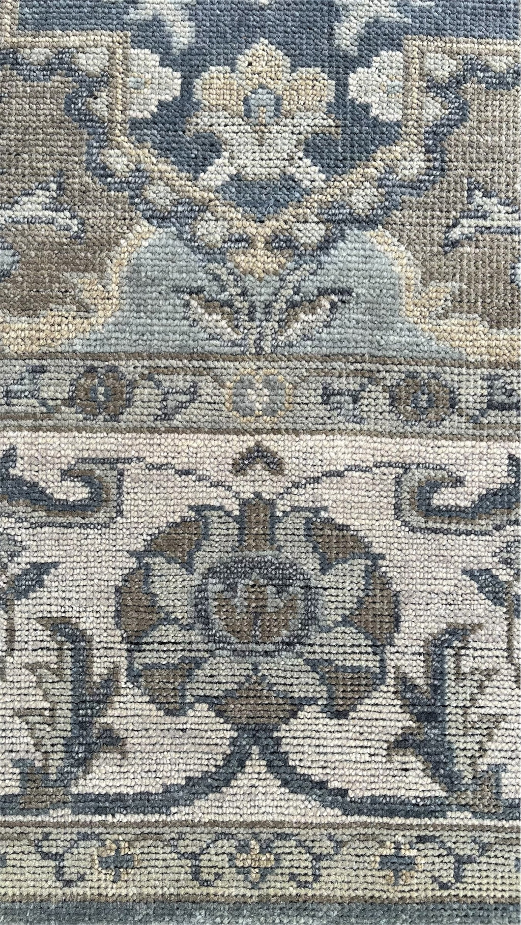 Beena Hand Knotted Wool Rug Dark Teal Grey