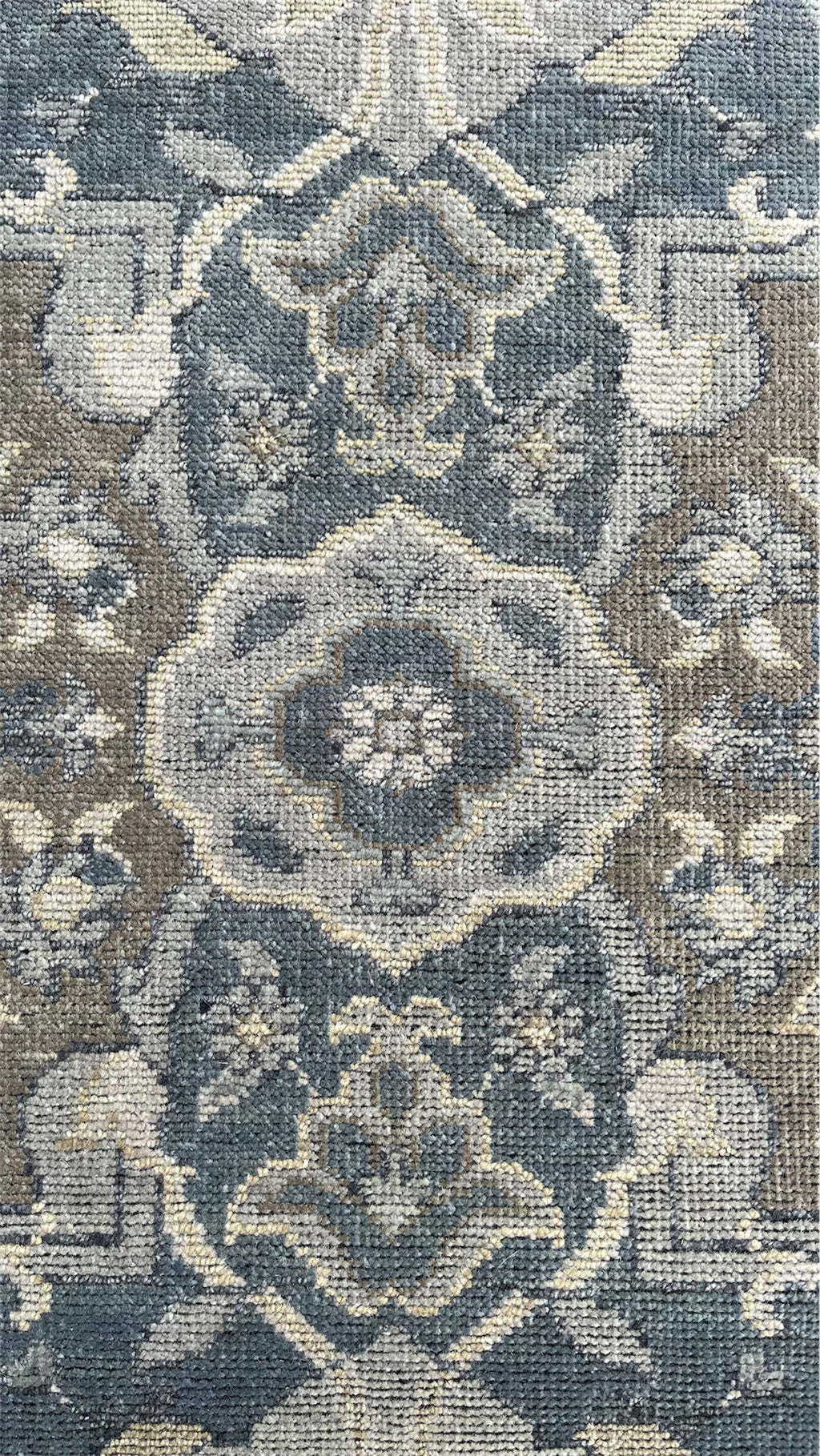 Beena Hand Knotted Wool Rug Dark Teal Grey