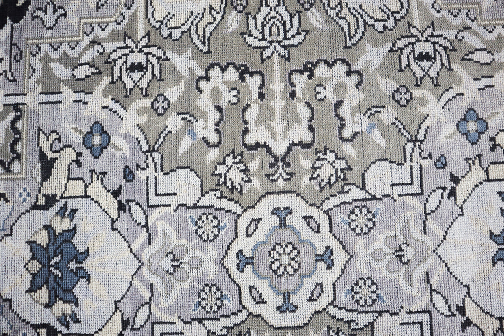 Beena Hand Knotted Wool Rug Grey