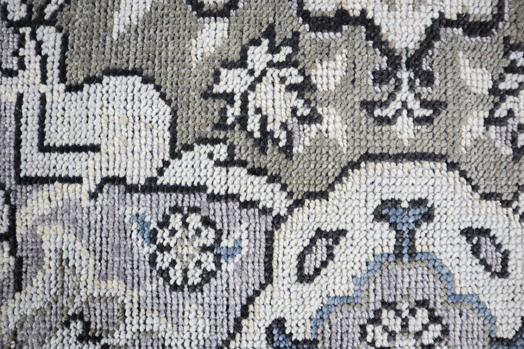 Beena Hand Knotted Wool Rug Grey