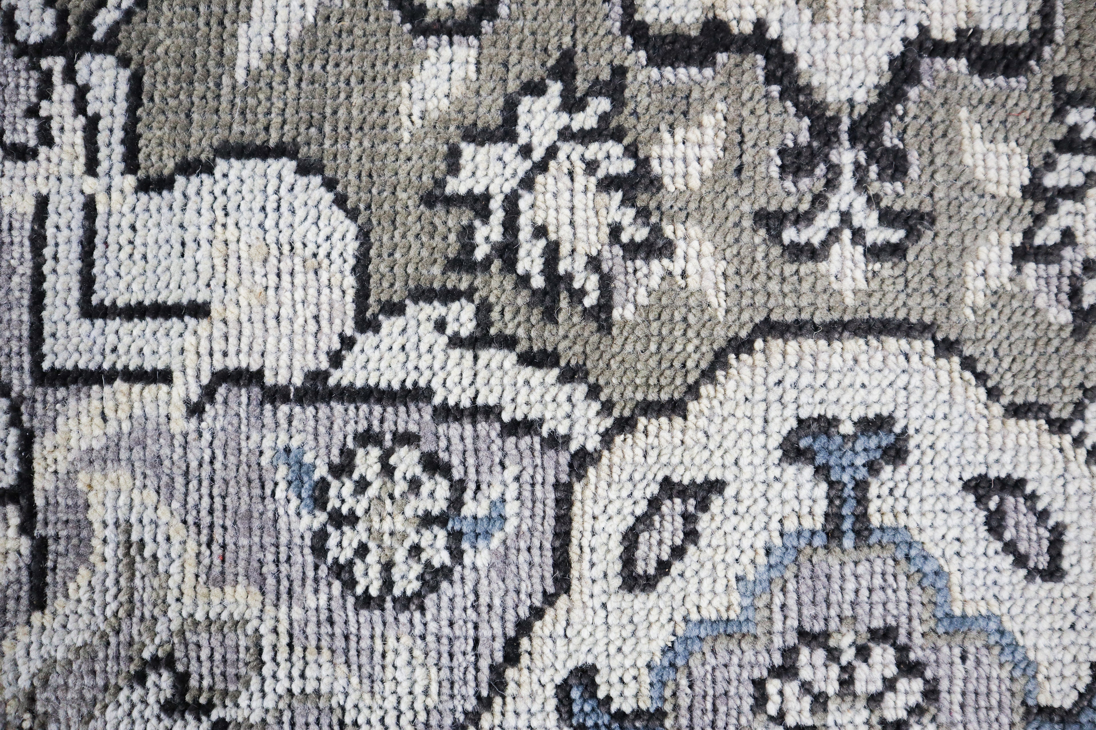 Beena Hand Knotted Wool Rug Grey