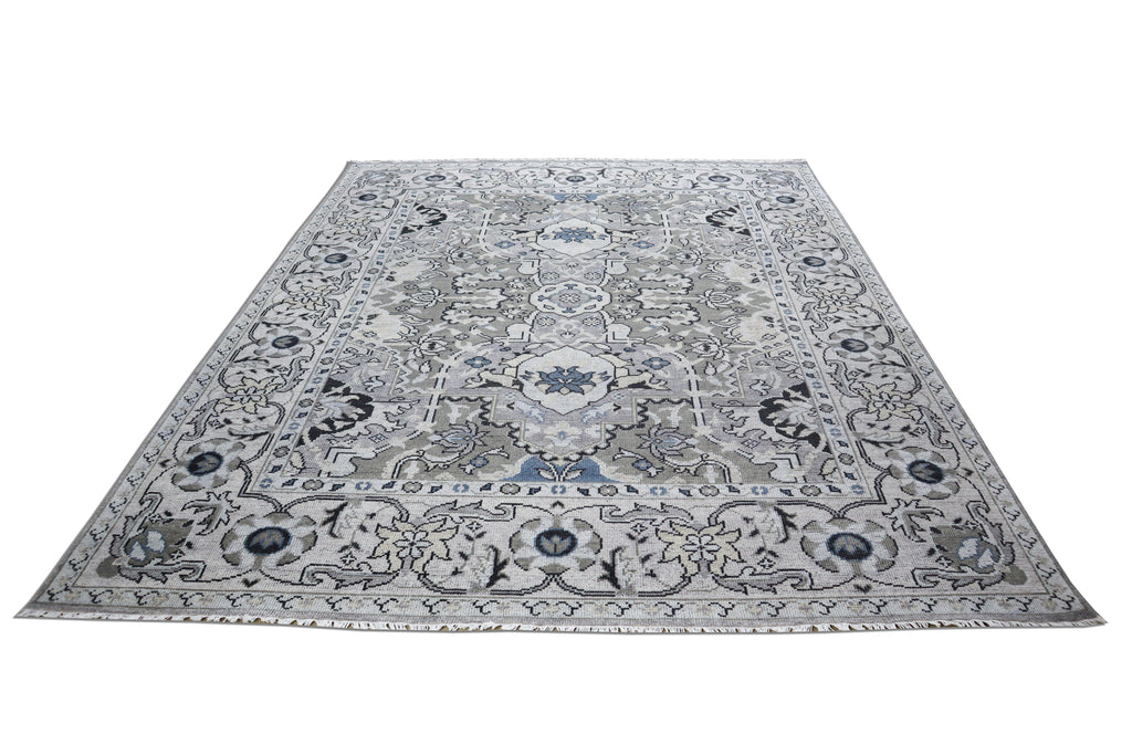 Beena Hand Knotted Wool Rug Grey