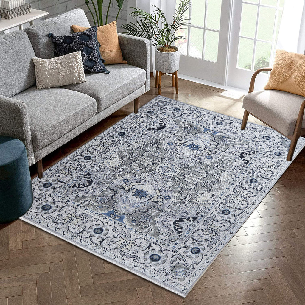 Beena Hand Knotted Wool Rug Grey