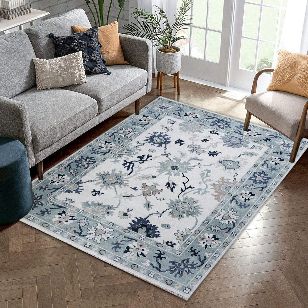 Billie Hand Knotted Wool Rug Ivory
