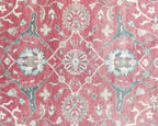 Blossom Hand Knotted Area Rug Red