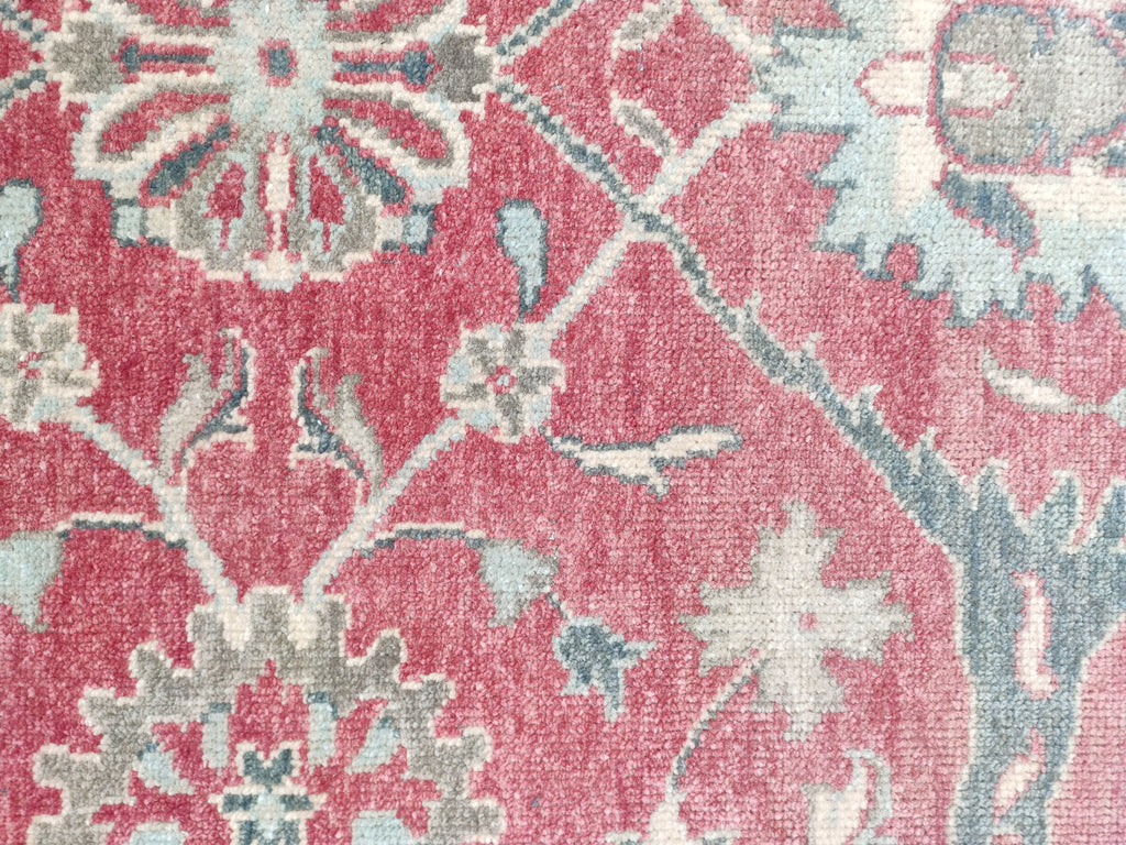 Blossom Hand Knotted Area Rug Red