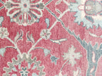 Blossom Hand Knotted Area Rug Red