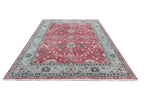 Blossom Hand Knotted Area Rug Red