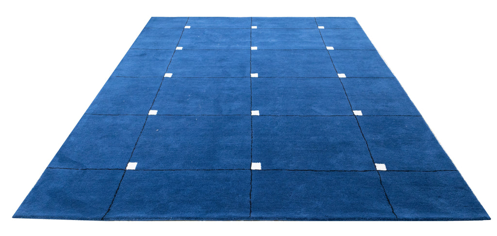 Blue Fantasy Hand Tufted Wool Rug