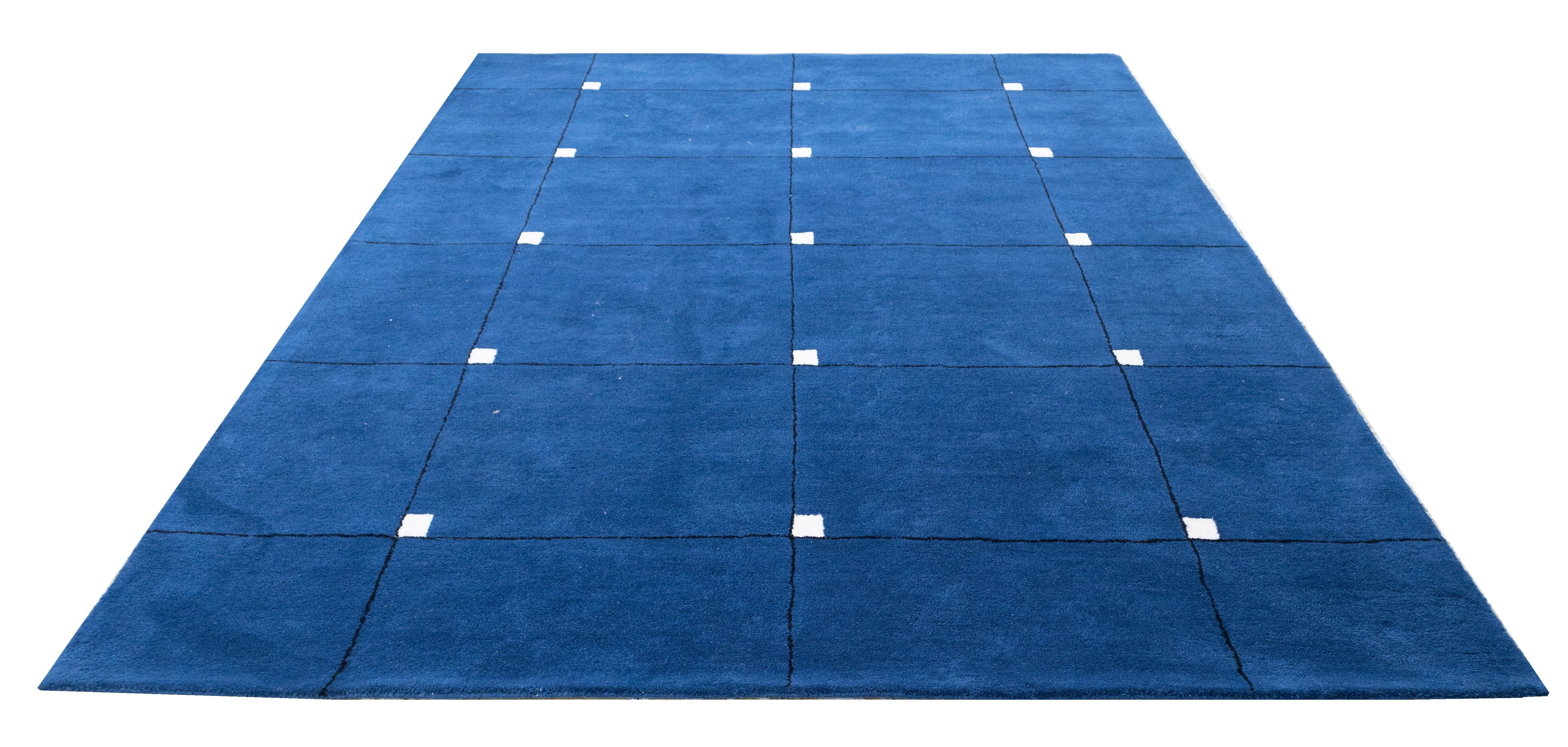 Blue Fantasy Hand Tufted Wool Rug