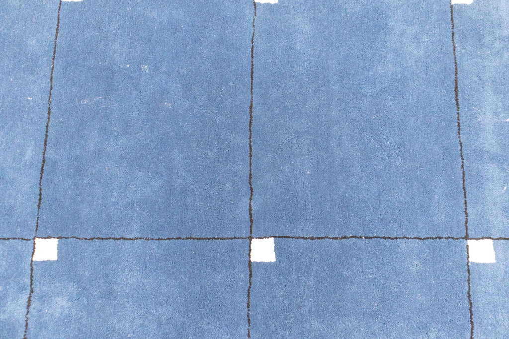 Blue Fantasy Hand Tufted Wool Rug