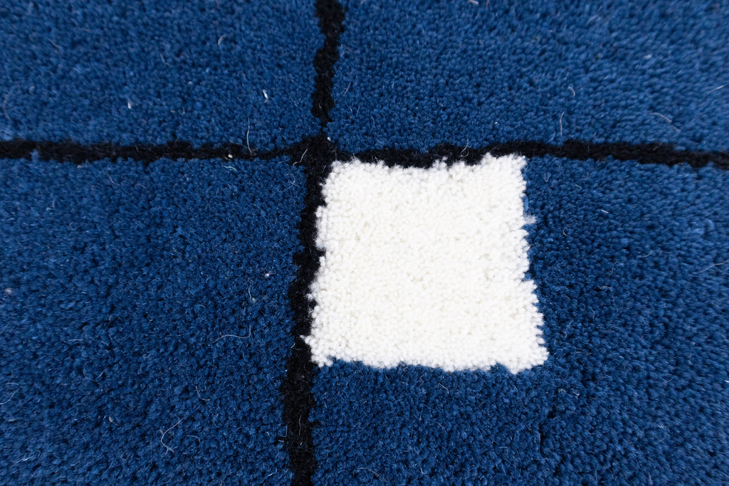 Blue Fantasy Hand Tufted Wool Rug