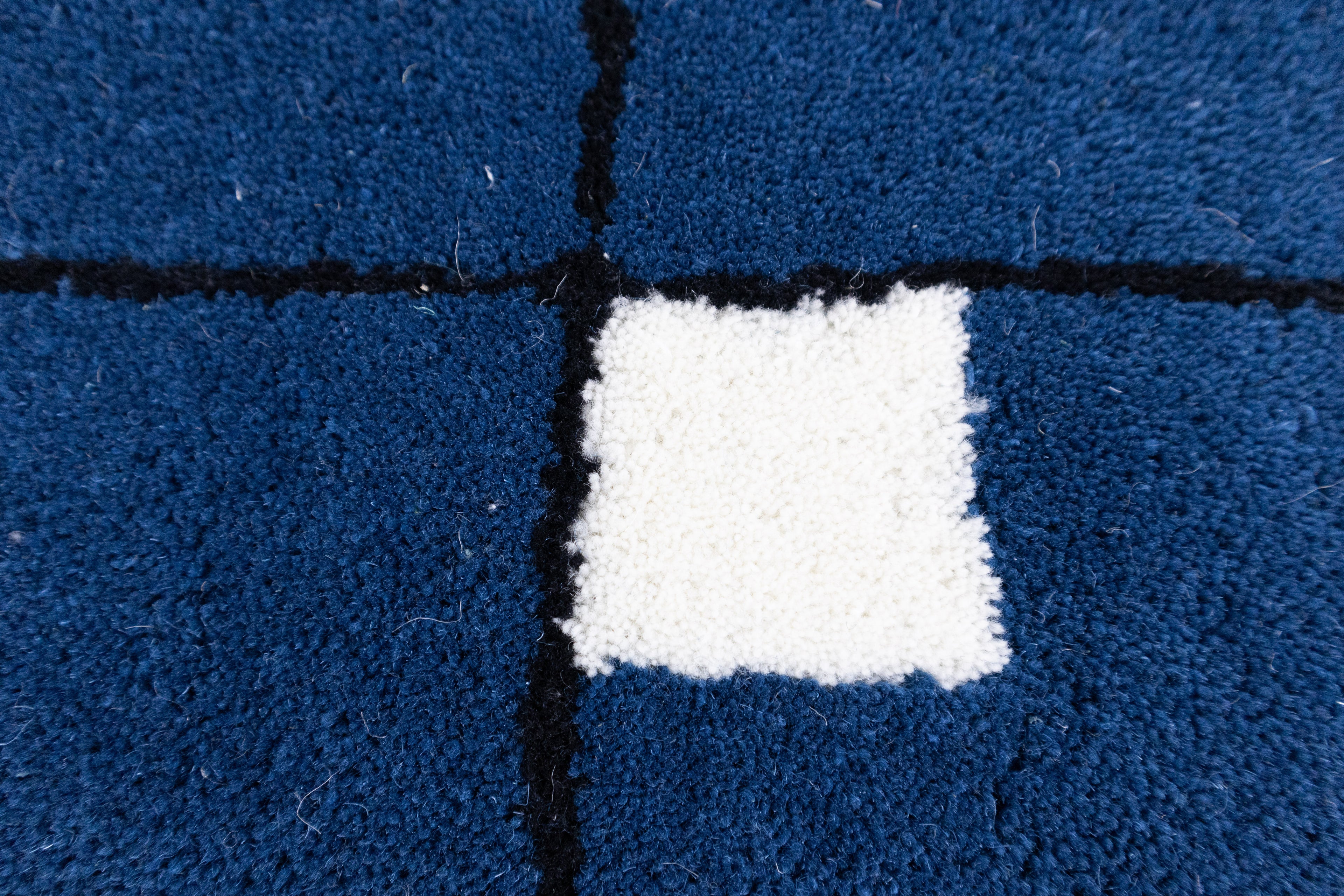 Blue Fantasy Hand Tufted Wool Rug