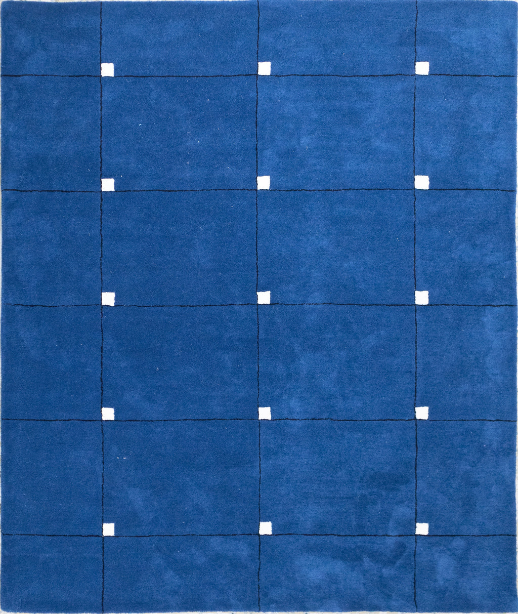 Blue Fantasy Hand Tufted Wool Rug