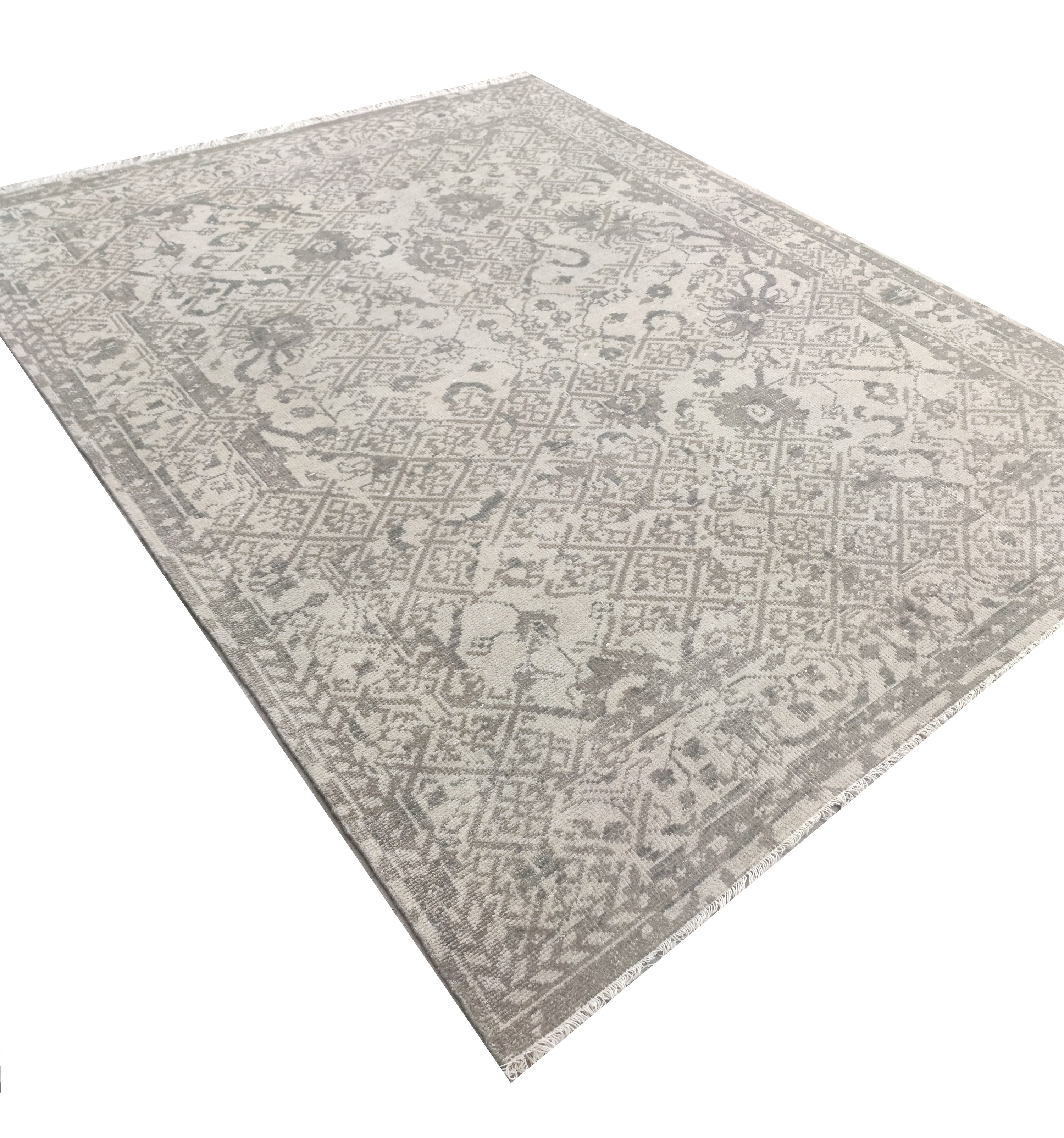 Bollen Hand Knotted Wool Rug Beige