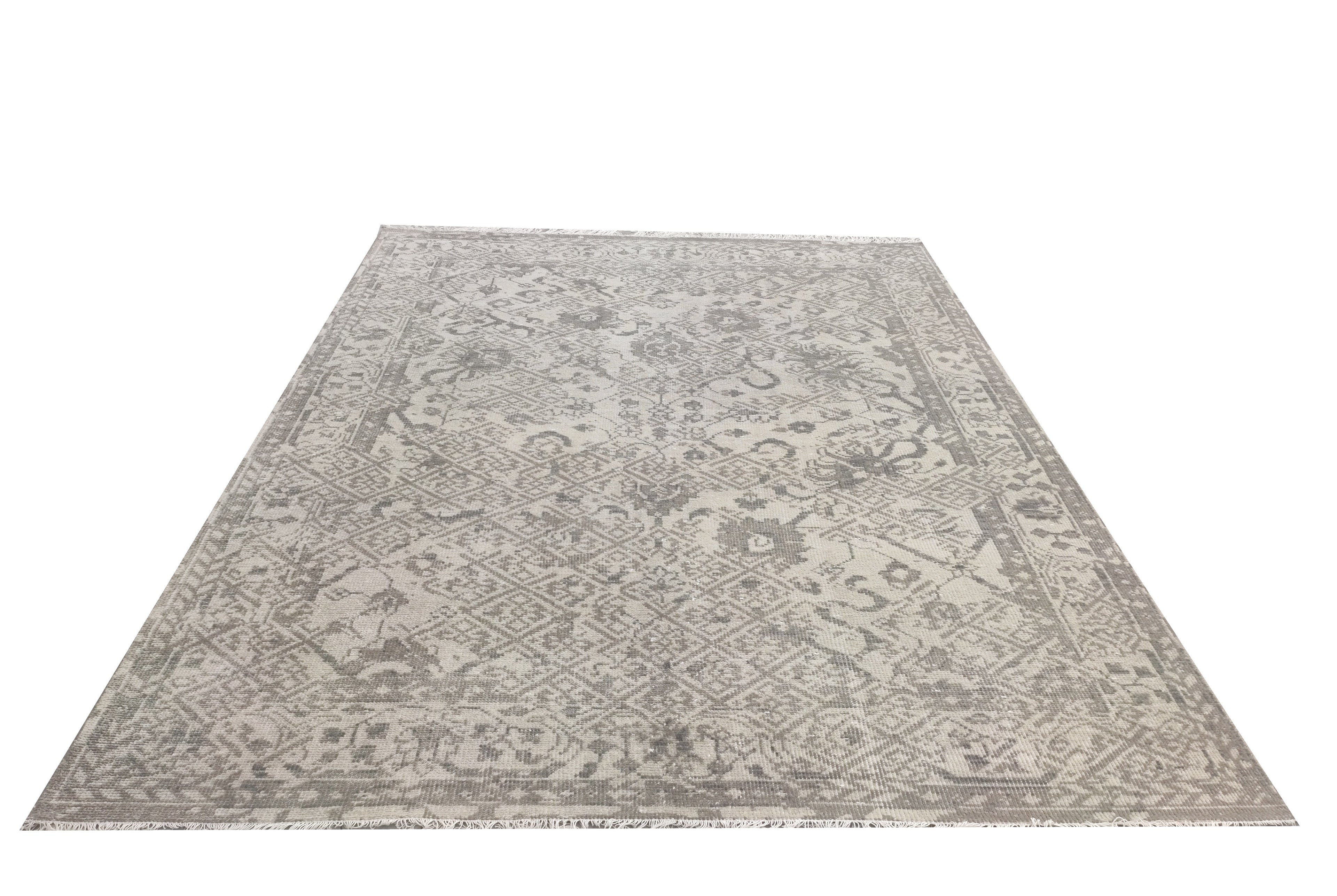 Bollen Hand Knotted Wool Rug Beige