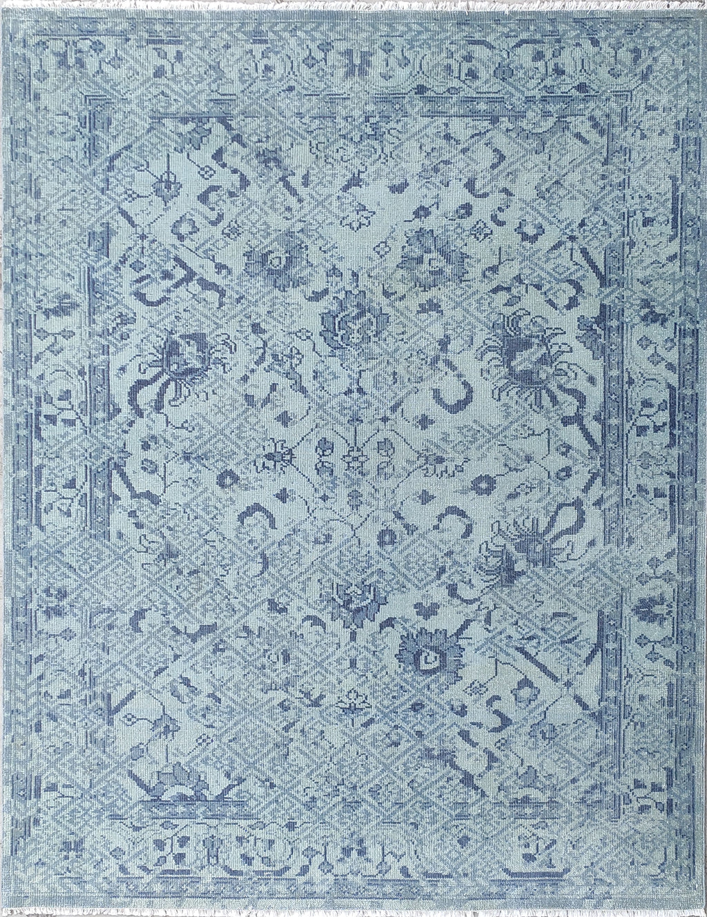 Bollen Hand Knotted Wool Rug Blue