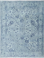 Bollen Hand Knotted Wool Rug Blue