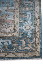 Cala Hand Knotted Wool Area Rug Blue
