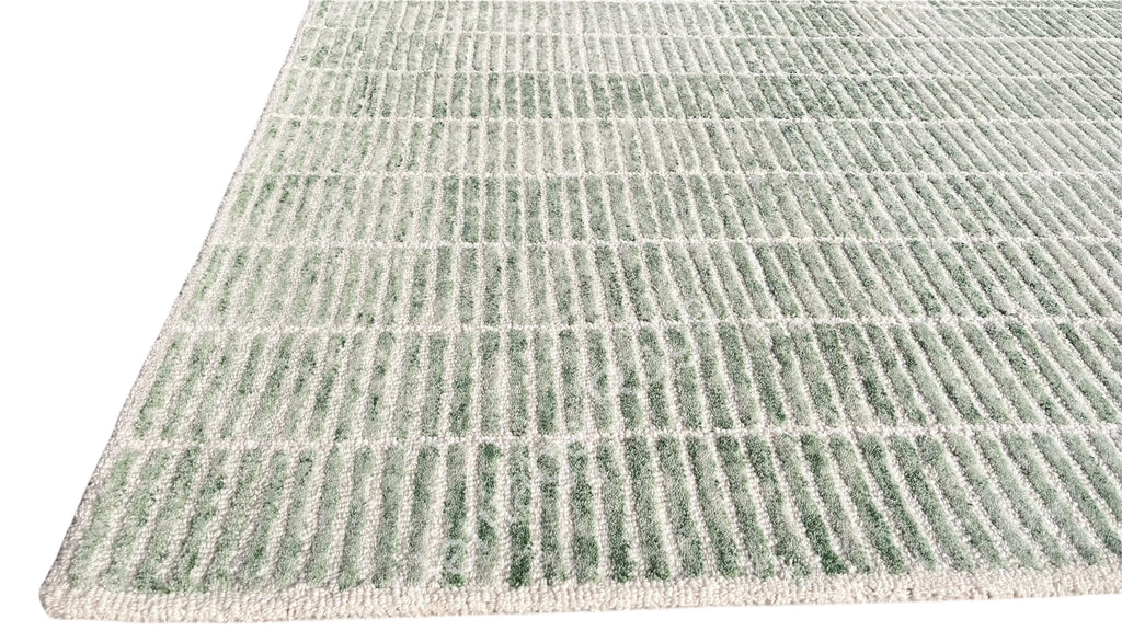 Capitola Hand Tufted Wool Rug Light Green