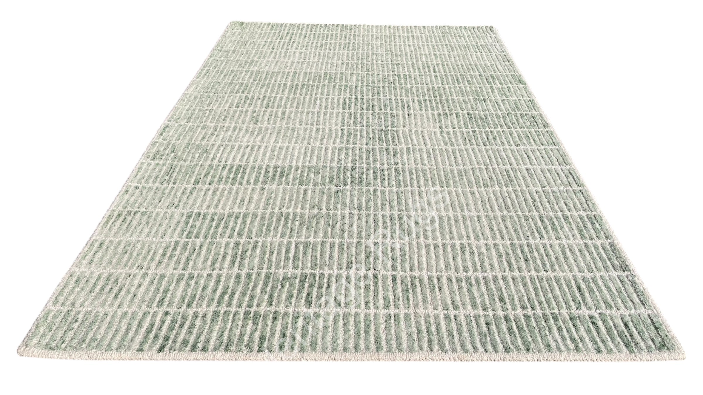 Capitola Hand Tufted Wool Rug Light Green