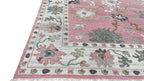 Charcoal Pink Hand Knotted Wool Rug