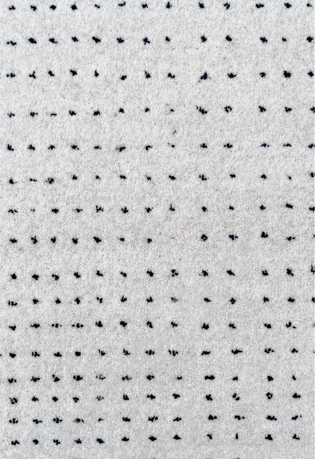 Clean White Graduated Polka Dot Hand Tufted Wool Rug